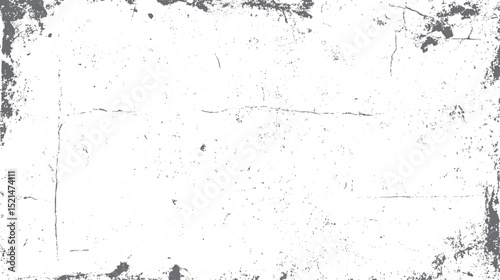 Aged surface with black and white scratched overlay. Cracks, dust, and chips enhance grunge texture. Ideal for vector graphics, print, and backgrounds.