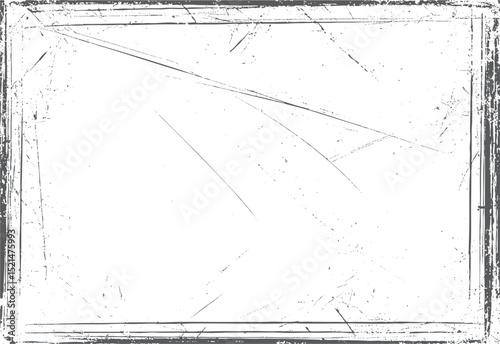 Tableau sur toile Vintage grunge texture overlay featuring distressed line sketch with stamp effect