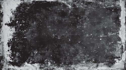 Worn dirty background with rough grunge texture. Black surface with vintage scratches and distress. Used in print design and retro styled layouts.