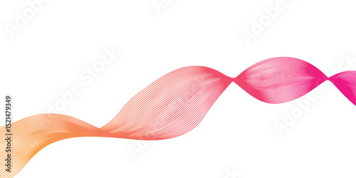 Wave-based abstract image with smooth transitions and mesh shapes

