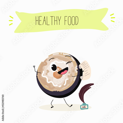 jaboticaba fruit cute funny cheerful characters. Vector hand drawn  illistration.