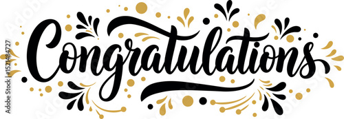 Elegant congratulations design with decorative elements for celebrations and special occasions vector illustration