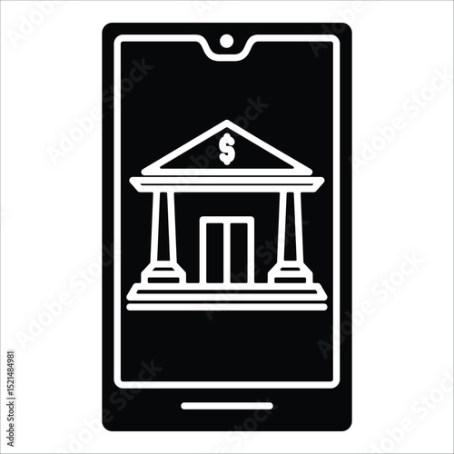 Mobile Banking  Icon Element For Design