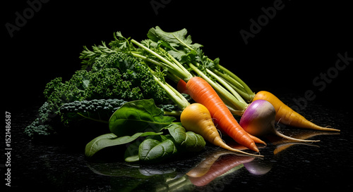 Freshness And Vitality A Still Life Composition With Verdant Vegetables