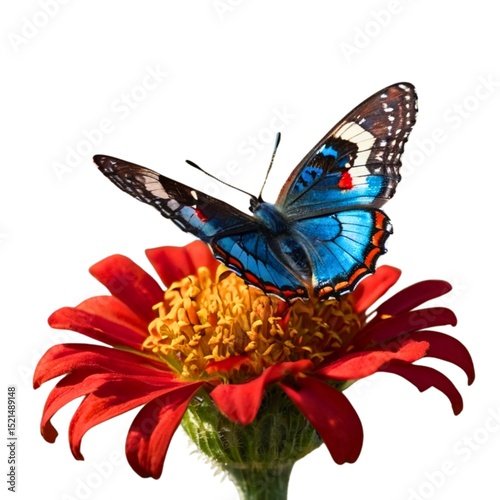 Delicate Beauty Among Wildflowers, image with white background 
