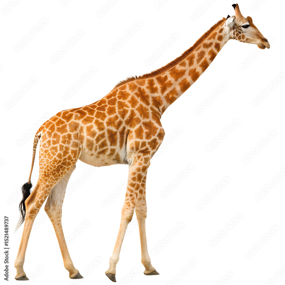 Obraz premium Giraffe - Isolated on Trasparent Background