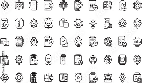 Vector alphabet set with letters, numbers, and symbols for web design and digital media