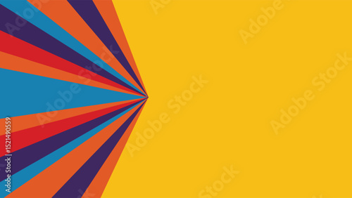 pop art spotlight burst background with layered radial comic rays