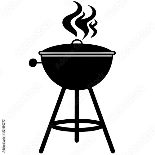 barbecue grill with flames