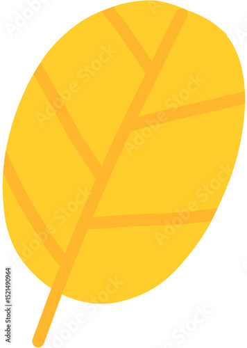 yellow leaf isolated on white background