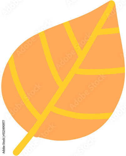 orange leaf isolated on white background