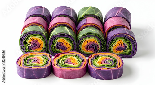 Vibrant Cabbage Rolls With Colorful Fillings For Unique Culinary Visuals