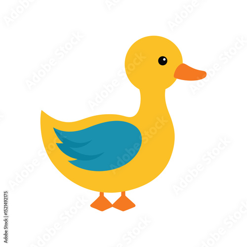 yellow duck isolated on white