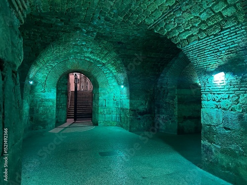 old empty underground stone cavern