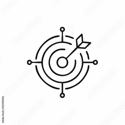 Vector in simple linear style - logo design template and graphic for posters, prints, posts for social media