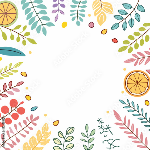 Vector illustration in simple linear style - design templates - hippie style - frames and prints with copy space for text