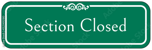 Retail store sign section closed