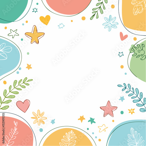 Vector illustration in simple linear style - design templates - hippie style - frames and prints with copy space for text