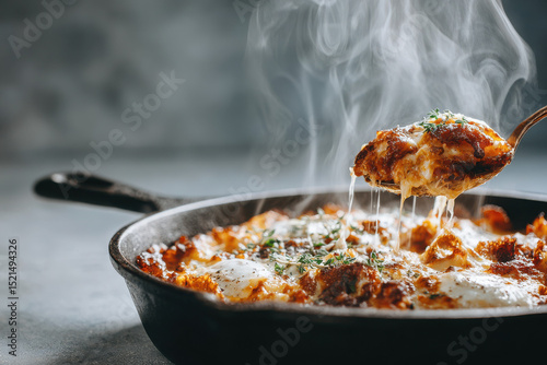 A steaming plate of Poronkäristys, a traditional Finnish dish, ideal for holiday celebrations. photo