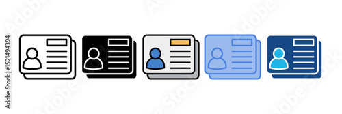 Contact Card Icon Element For Design