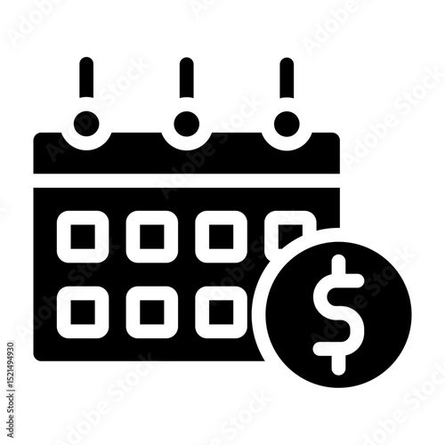 Payment Day Vector Glyph Icon Design