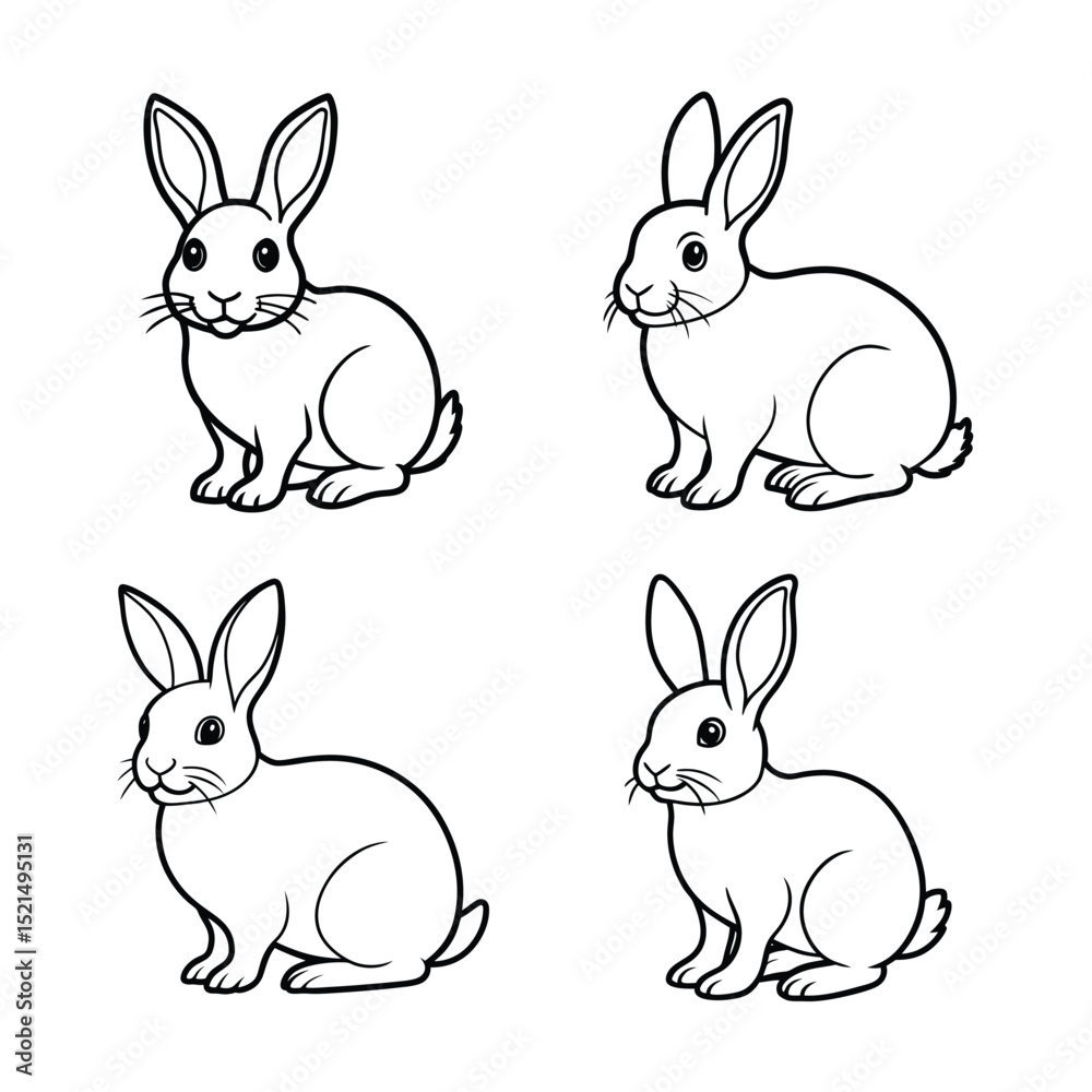 Fototapeta premium adorable rabbit vector