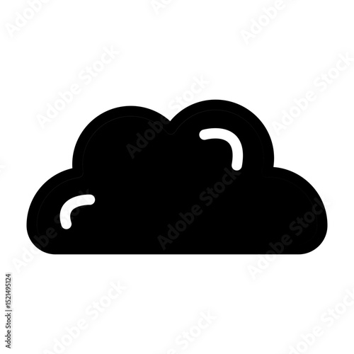 Cloud Vector Glyph Icon Design
