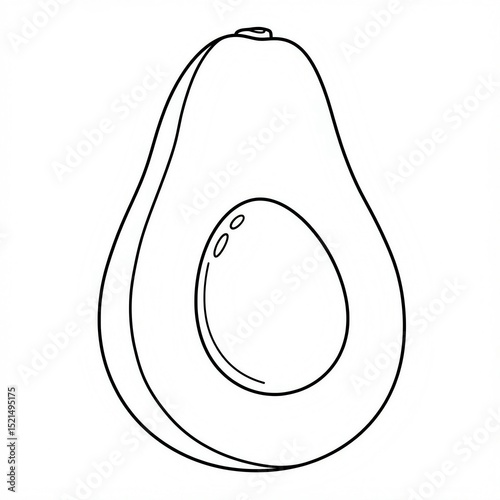half an avocado coloring 