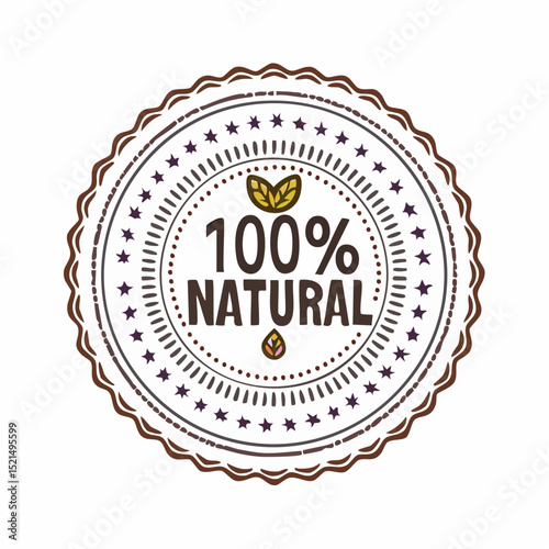 Vector line design element, badge and icon for food and cosmetics packaging in mono linear style - paraben free
