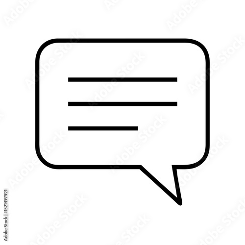 Chat bubble vector icon graphic design element for message communication and conversation symbol design use