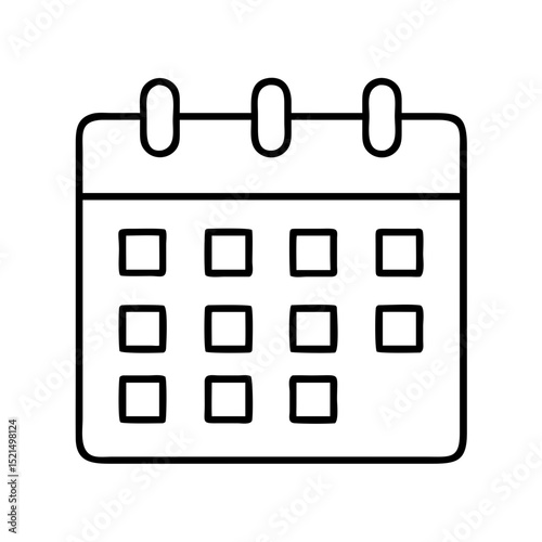 Calendar icon vector illustration for appointment schedule event reminder date and month planner design