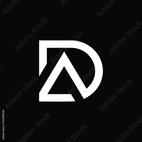 Modern letter DA logo design