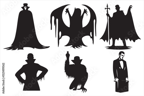 Dracula Silhouette Vector Bundle