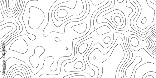 Abstract lines background. Contour maps. Vector illustration. The stylized height of the topographic map contour in lines and contours isolated on transparent. technology topo landscape grid map text	
