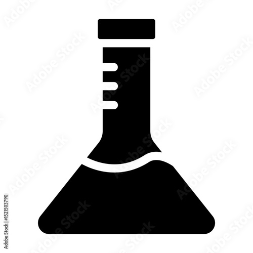 Erlenmeyer Vector Glyph Icon Design