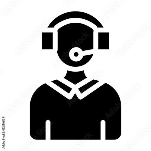 Customer Support Vector Glyph Icon Design