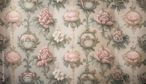 Elegant Pastel Floral Patterns – Seamless Designs with Soft Pink, Green & Blue Blossoms on Light Blue Background