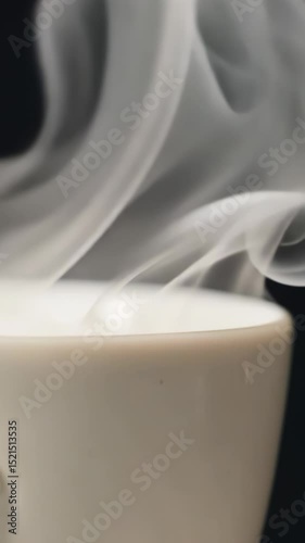 Luxurious white silk fabric flows and billows gracefully in slow motion creating elegant waves and folds against neutral background with soft lighting and copy space for design