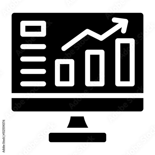 Analytics Vector Glyph Icon Design