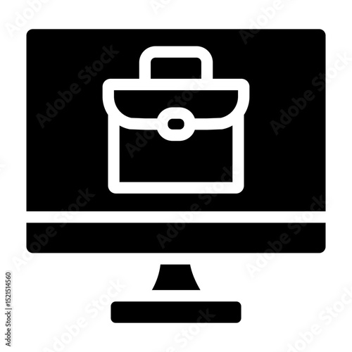 Online Business Vector Glyph Icon Design