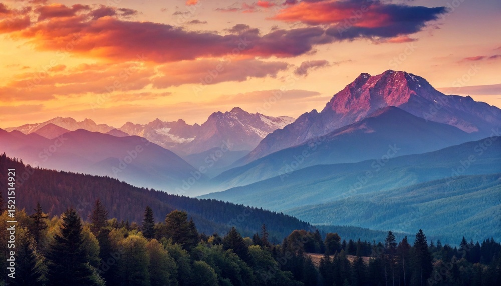 Fototapeta premium sunrise in the mountains
