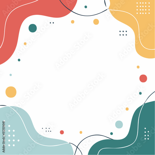 Vector illustration in simple modern style - vertical abstract backgrounds and graphic prints - decorative frame with copy space for text for social media.