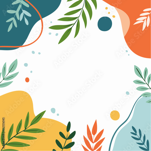 Vector illustration in simple modern style - vertical abstract backgrounds and graphic prints - decorative frame with copy space for text for social media.