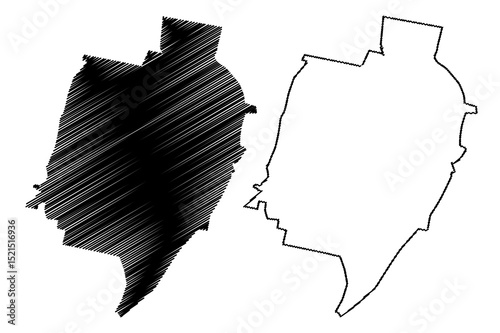 Tucuman City (Argentine Republic, Tucuman Province) map vector illustration, scribble sketch City of San Miguel de Tucuman map