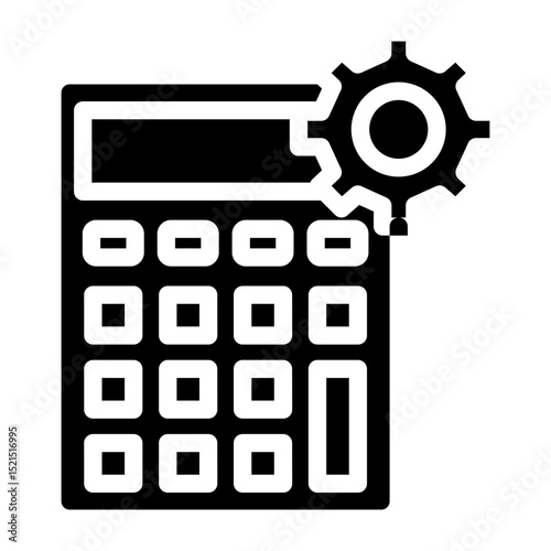 Calculator Vector Glyph Icon Design