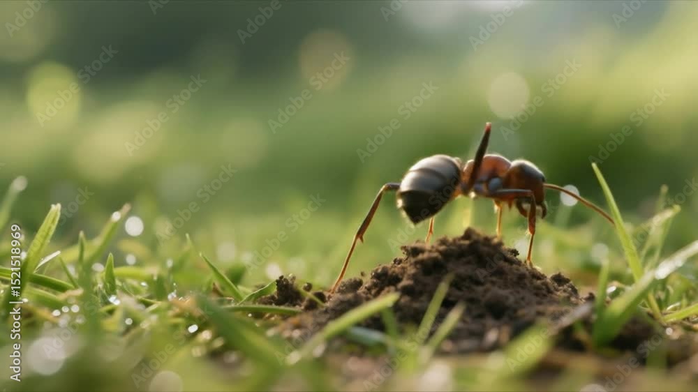 Hormiga caminando a su Hormiguero