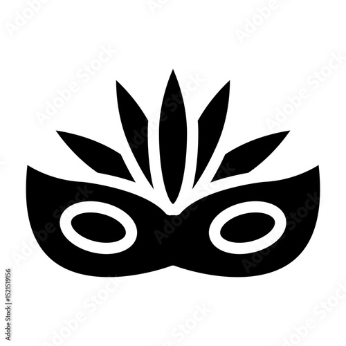 Brazilian Carnival Costume Vector Glyph Icon Design