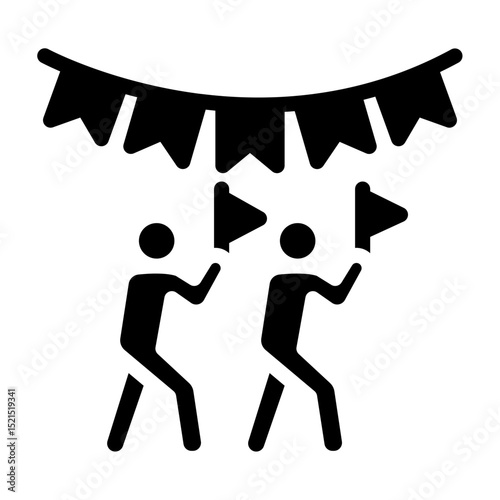Samba Parade Vector Glyph Icon Design