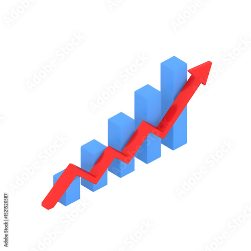 Growth graph up arrow chart isolated on transparent png background with illustration graphic icon profit. Success financial business marketing 3d concept. Rise market finance investment report target Free Download Growth graph up arrow chart isolated on transparent png background with illustration graphic icon profit. Success financial business marketing 3d concept. Rise market finance investment report target - GFXLoad