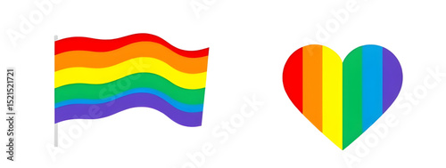 icon set lgbt, mockup, design, concept, colorful